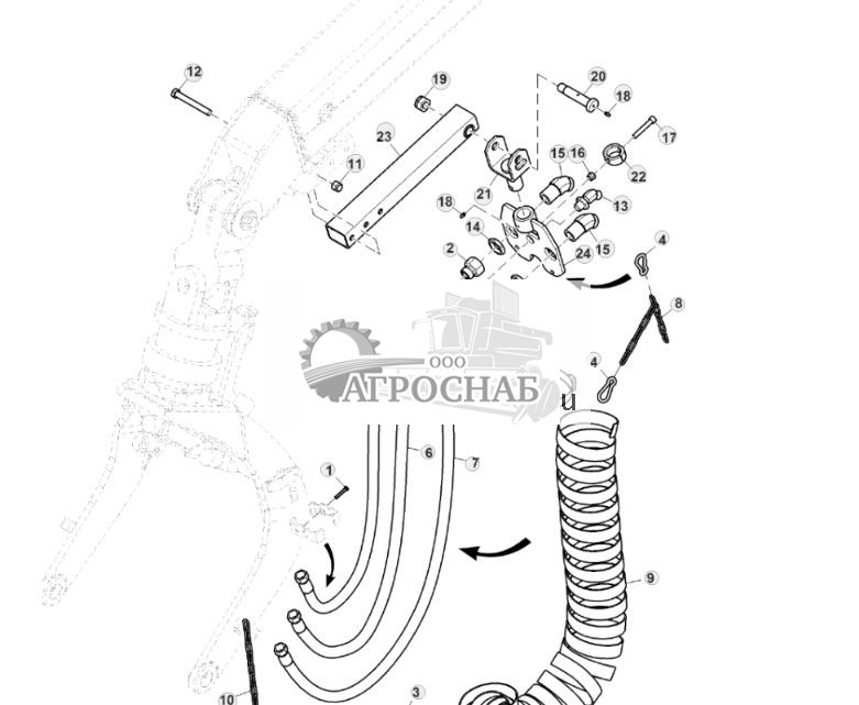 Hoses, Harvester Head, H480C - ST809322 593.jpg